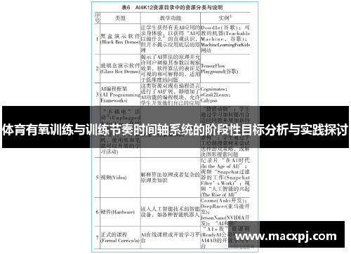 体育有氧训练与训练节奏时间轴系统的阶段性目标分析与实践探讨